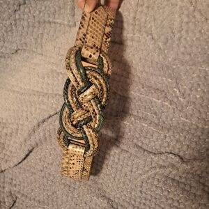 Braided Snakeskin Belt